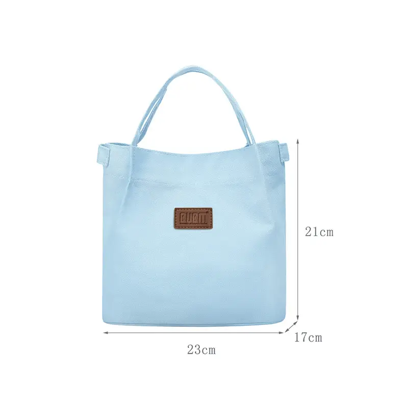 Orange One-Shoulder Crossbody Lunch Bag with Magnetic Seal