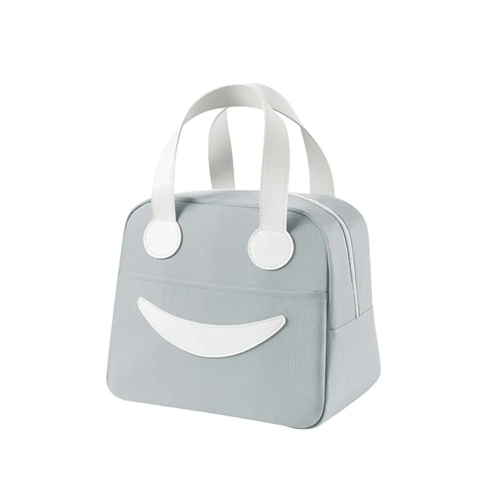 Orange One-Shoulder Crossbody Lunch Bag with Magnetic Seal