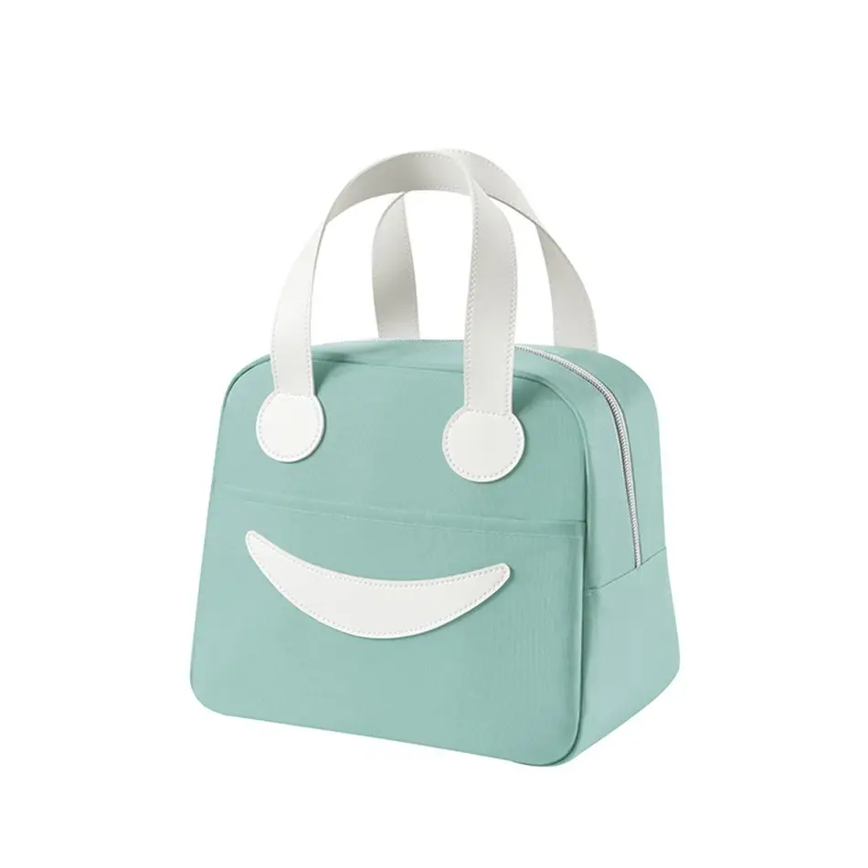 Orange One-Shoulder Crossbody Lunch Bag with Magnetic Seal