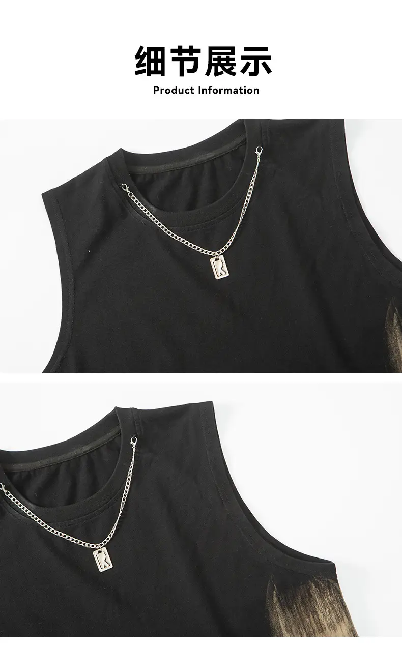 Summer Sleeveless Vest for Boys Black Gray Casual Wear — feature 26