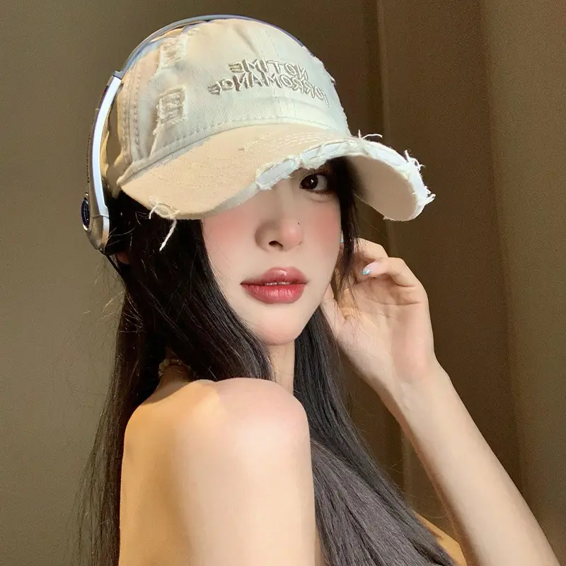 Women Korean-style Hole Baseball Cap Wide Brim - Image 8