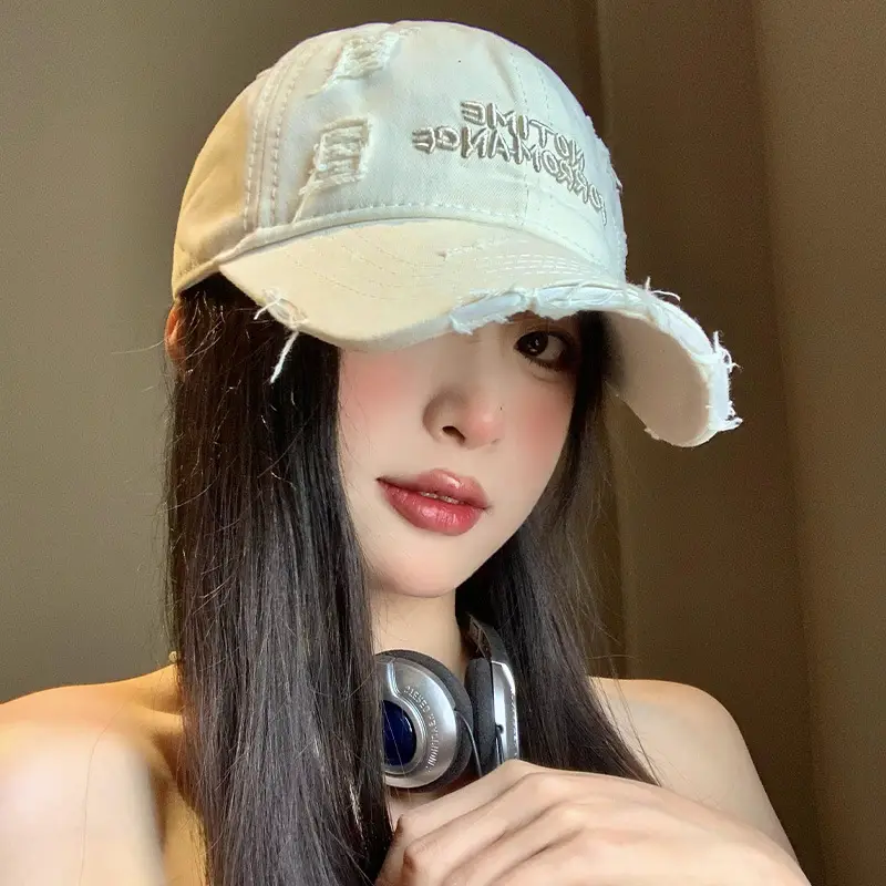 Women Korean-style Hole Baseball Cap Wide Brim - Image 9