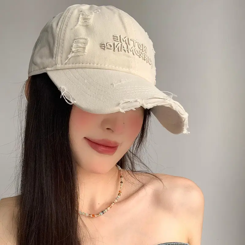 Women Korean-style Hole Baseball Cap Wide Brim - Image 10