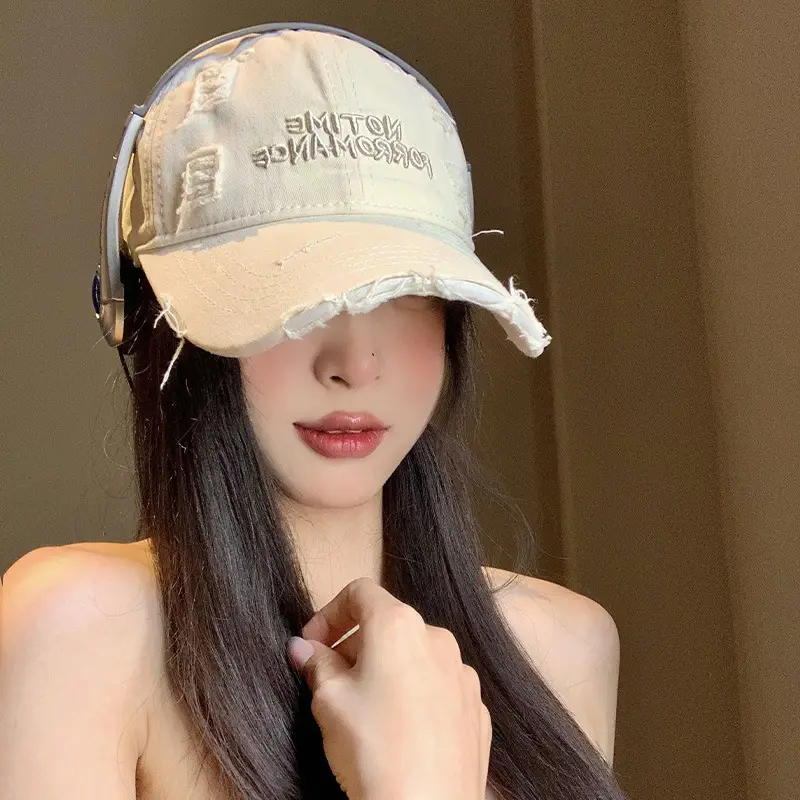 Women Korean-style Hole Baseball Cap Wide Brim - Image 11