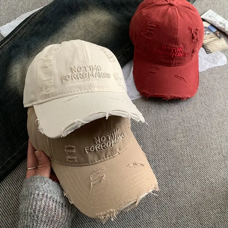 Women Korean-style Hole Baseball Cap Wide Brim - Image 12