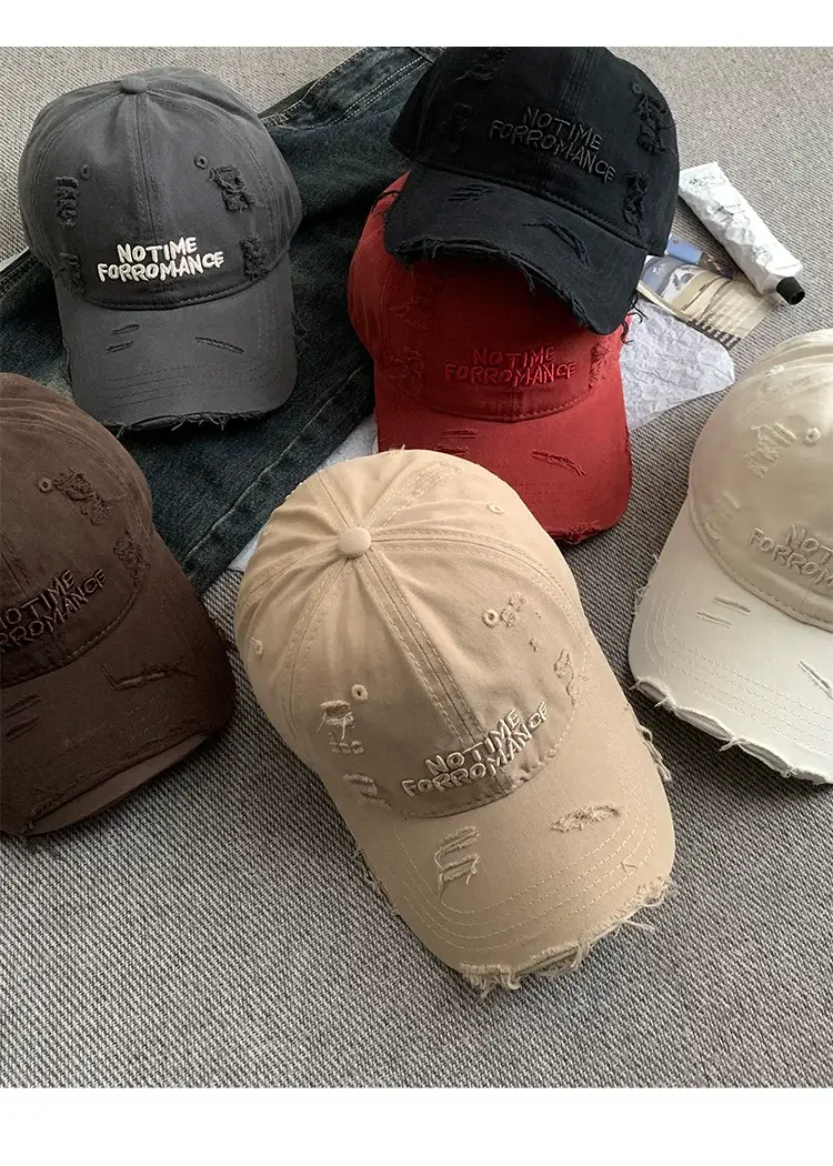 Women Korean-style Hole Baseball Cap Wide Brim — feature 10