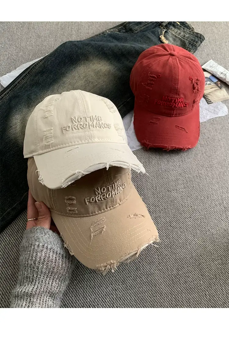 Women Korean-style Hole Baseball Cap Wide Brim — feature 9
