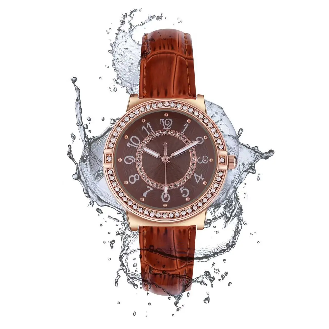 Luminous Diamond Encrusted Women's Chronograph Quartz Watch - Image 10