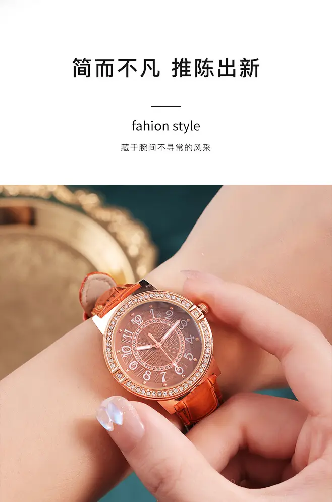 Luminous Diamond Encrusted Women's Chronograph Quartz Watch — feature 2