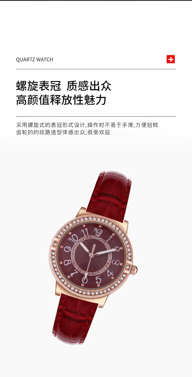 Luminous Diamond Encrusted Women's Chronograph Quartz Watch — feature 5