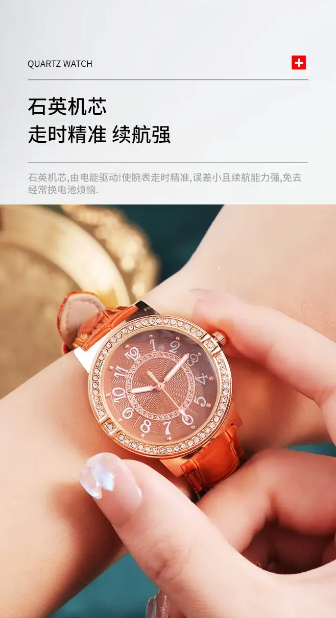Luminous Diamond Encrusted Women's Chronograph Quartz Watch — feature 7