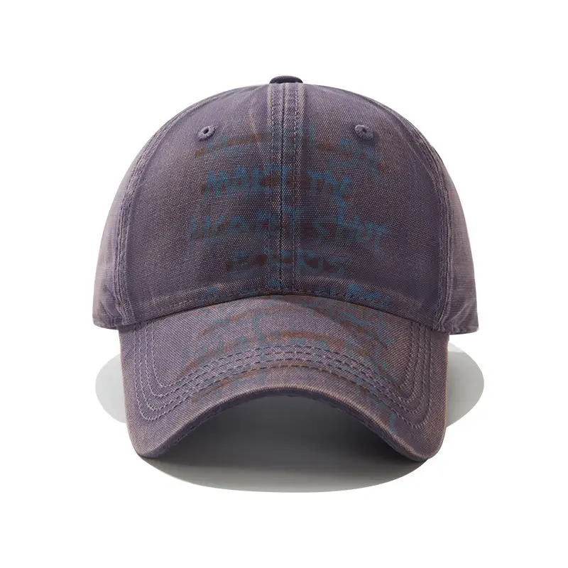 Hand-Painted Letter Baseball Cap Black Niche Soft Top Duckbill Hat - Image 10