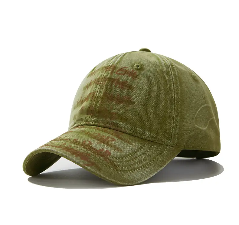 Hand-Painted Letter Baseball Cap Black Niche Soft Top Duckbill Hat — feature 16