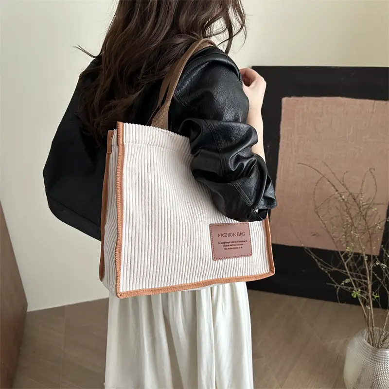 Pink Korean Retro Tote Bag for Women Large Capacity - Image 10