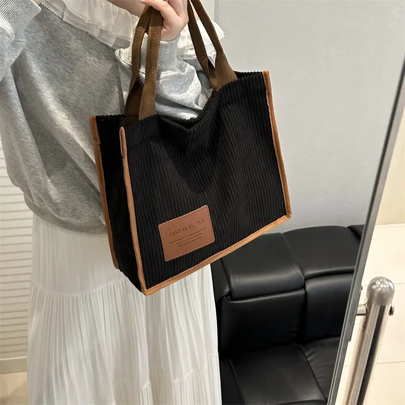 Pink Korean Retro Tote Bag for Women Large Capacity - Image 12