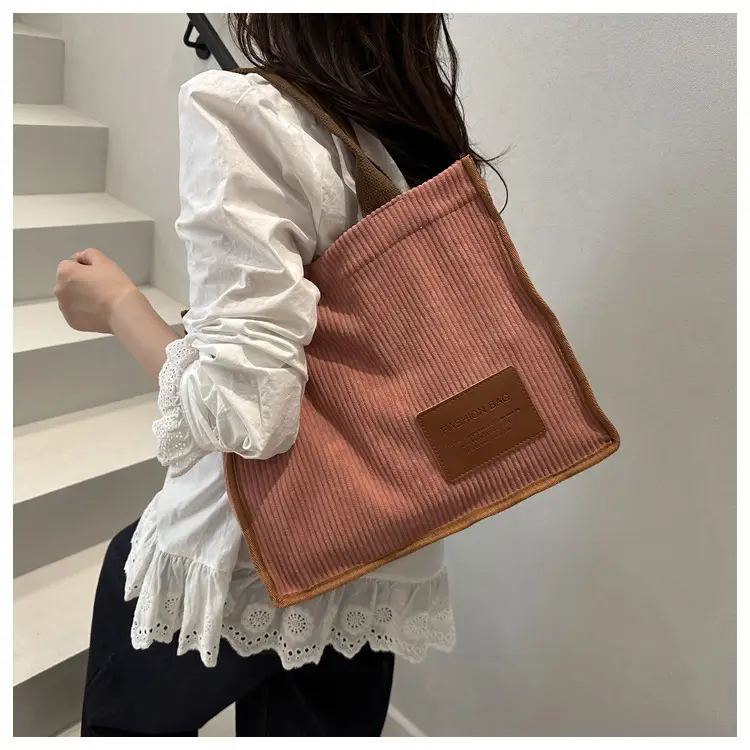 Pink Korean Retro Tote Bag for Women Large Capacity — feature 22
