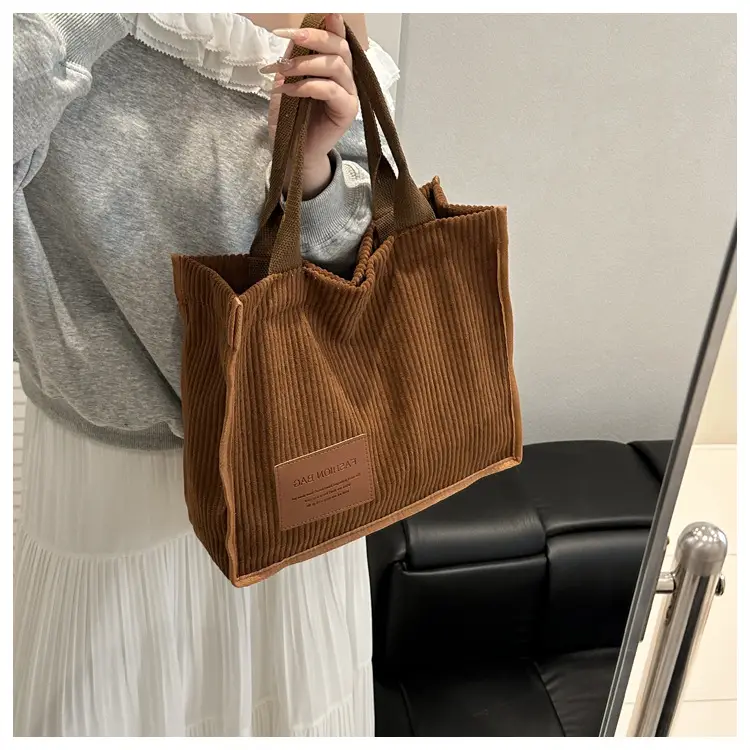 Pink Korean Retro Tote Bag for Women Large Capacity — feature 25