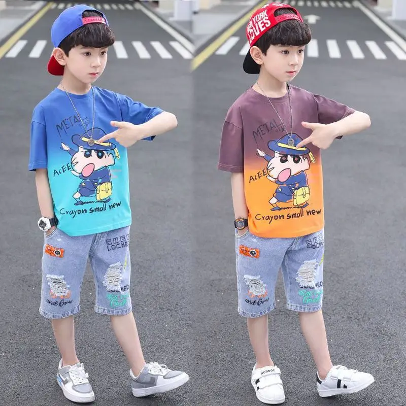Boys Cartoon T-Shirt Summer Casual Half Sleeve Top