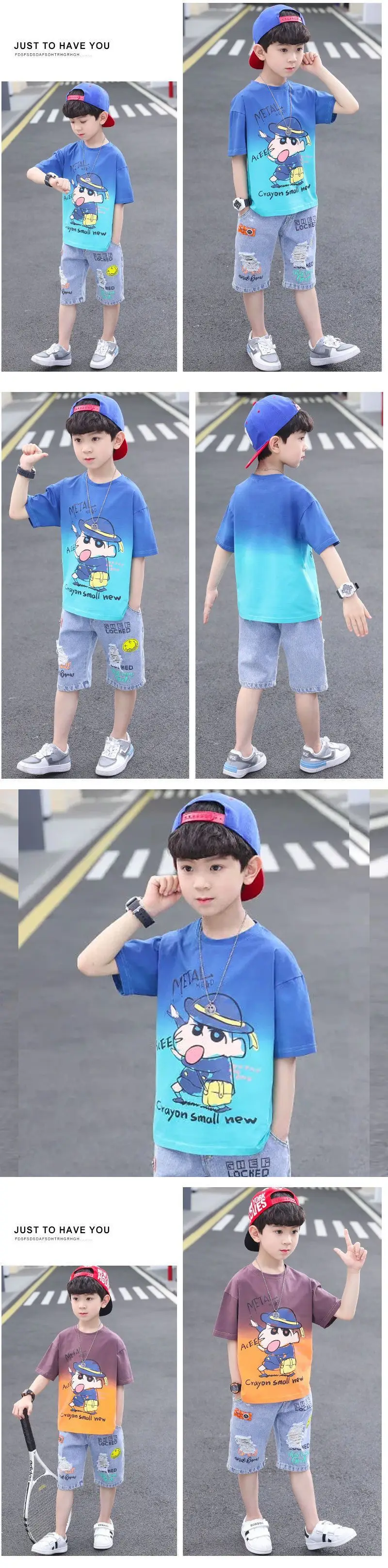 Boys Cartoon T-Shirt Summer Casual Half Sleeve Top — feature 2