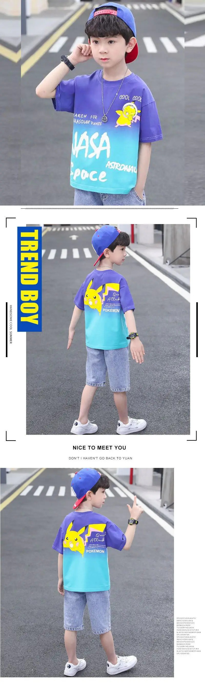 Boys Cartoon T-Shirt Summer Casual Half Sleeve Top — feature 4