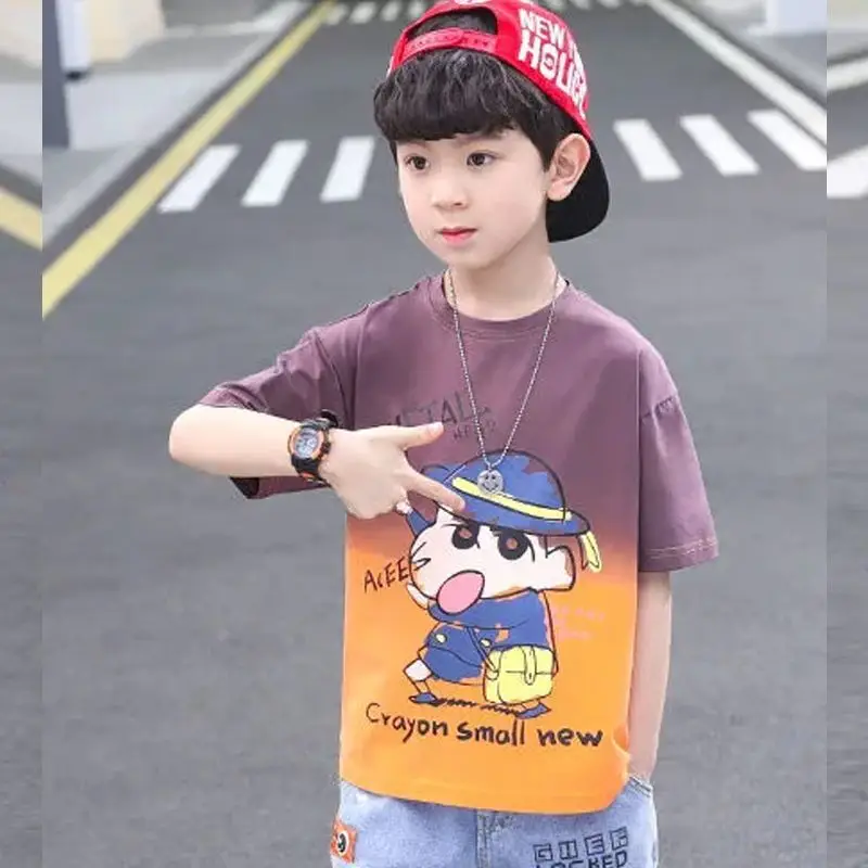 Boys Cartoon T-Shirt Summer Casual Half Sleeve Top