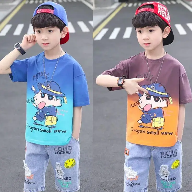 Boys Cartoon T-Shirt Summer Casual Half Sleeve Top