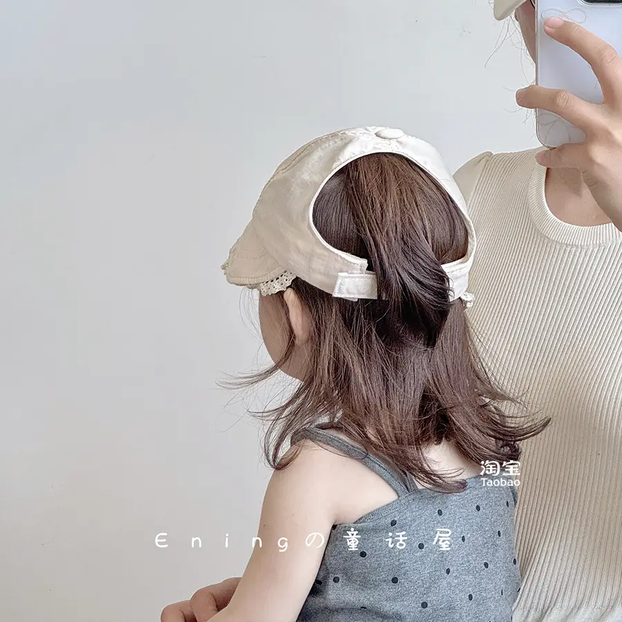 White Heart Baby Cap for Girls Kids Sun Hat - Image 7