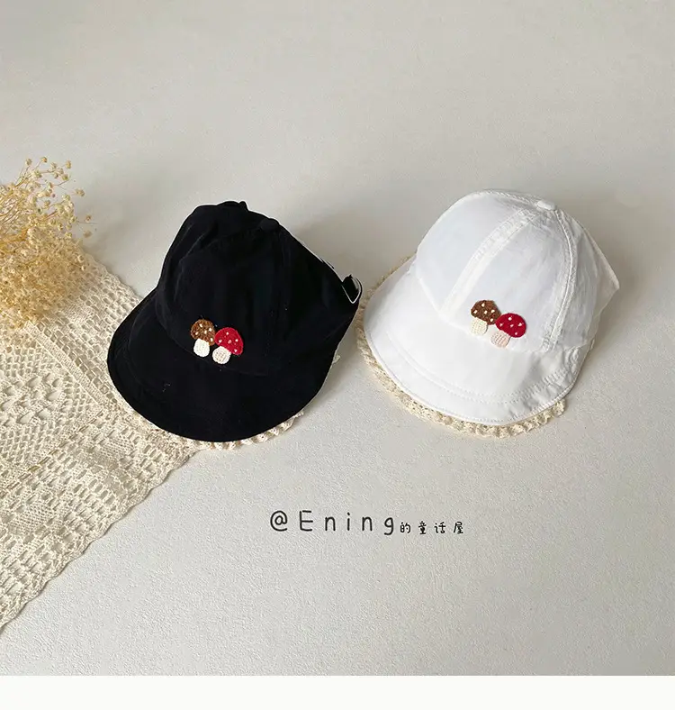 White Heart Baby Cap for Girls Kids Sun Hat — feature 12