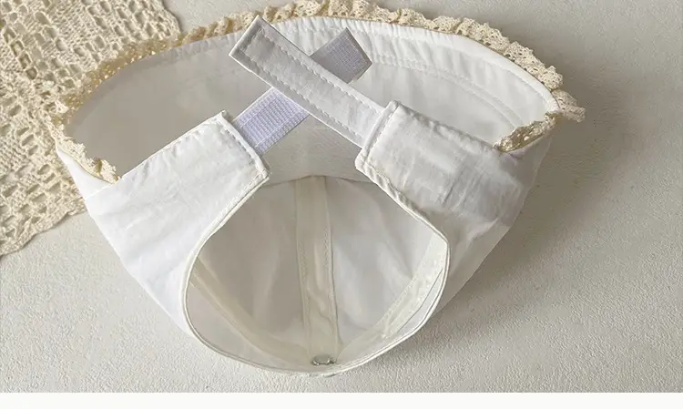 White Heart Baby Cap for Girls Kids Sun Hat — feature 6