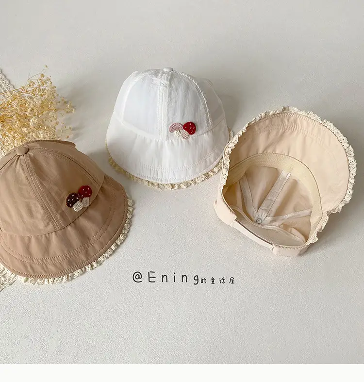 White Heart Baby Cap for Girls Kids Sun Hat — feature 8