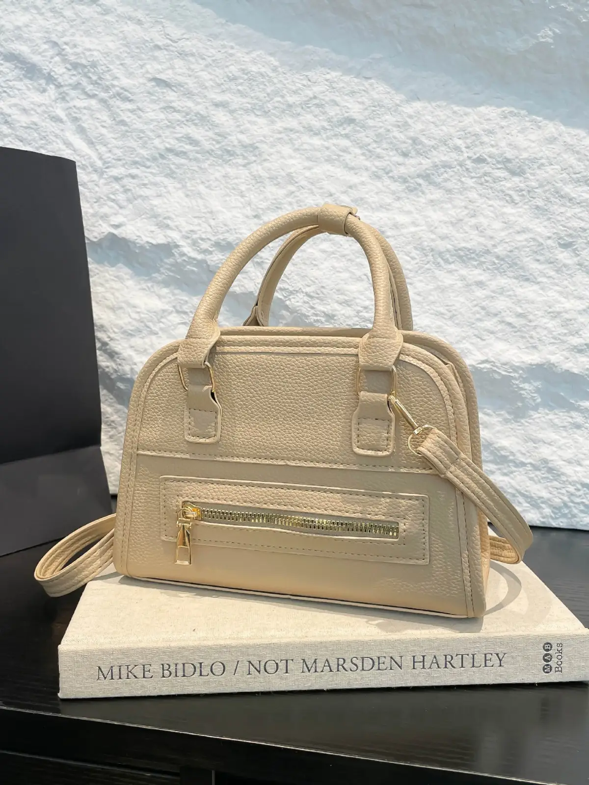 Women's Beige Leather Shoulder Bag 2025 New Casual Crossbody - Image 6