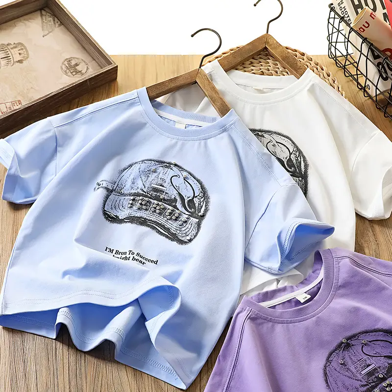 Light Blue Chivalrous Bear Print T-Shirt Large - Image 5