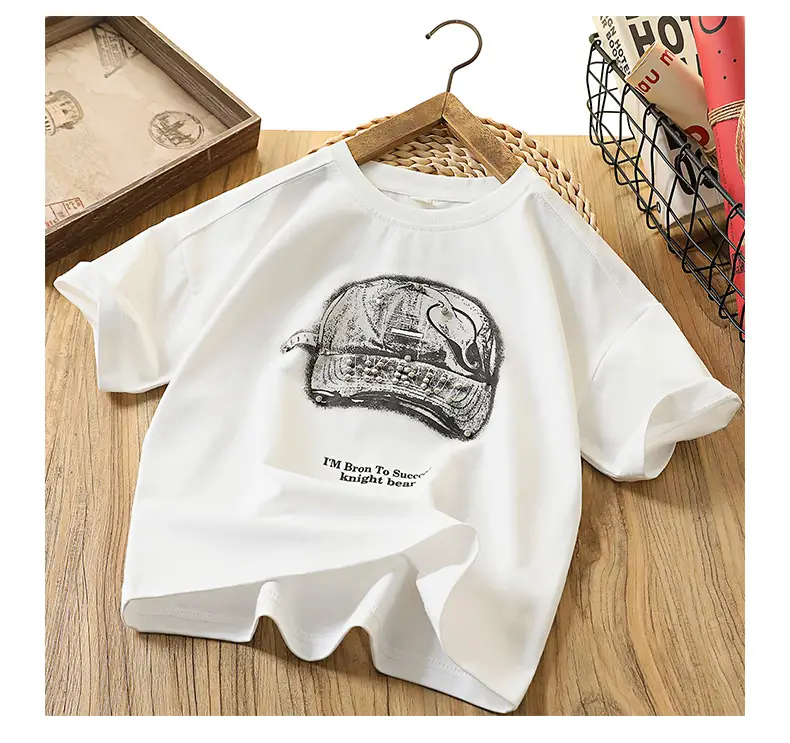 Light Blue Chivalrous Bear Print T-Shirt Large — feature 14