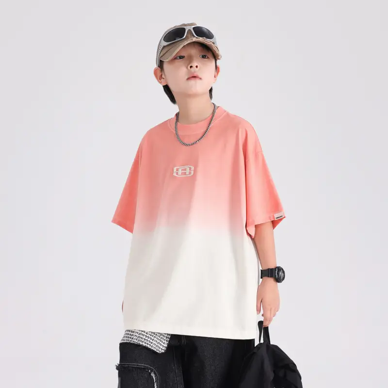 Boys Summer Gradient T-Shirt 2026 Cool Top - Image 4