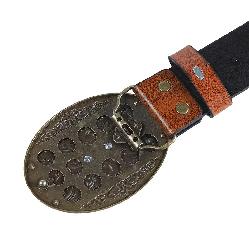 Retro Western Cowboy Belt with Rivet Buckle — feature 19