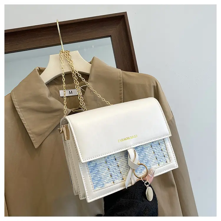 Women Plaid Bag Black Gold Chain 2024 Spring Summer — feature 27