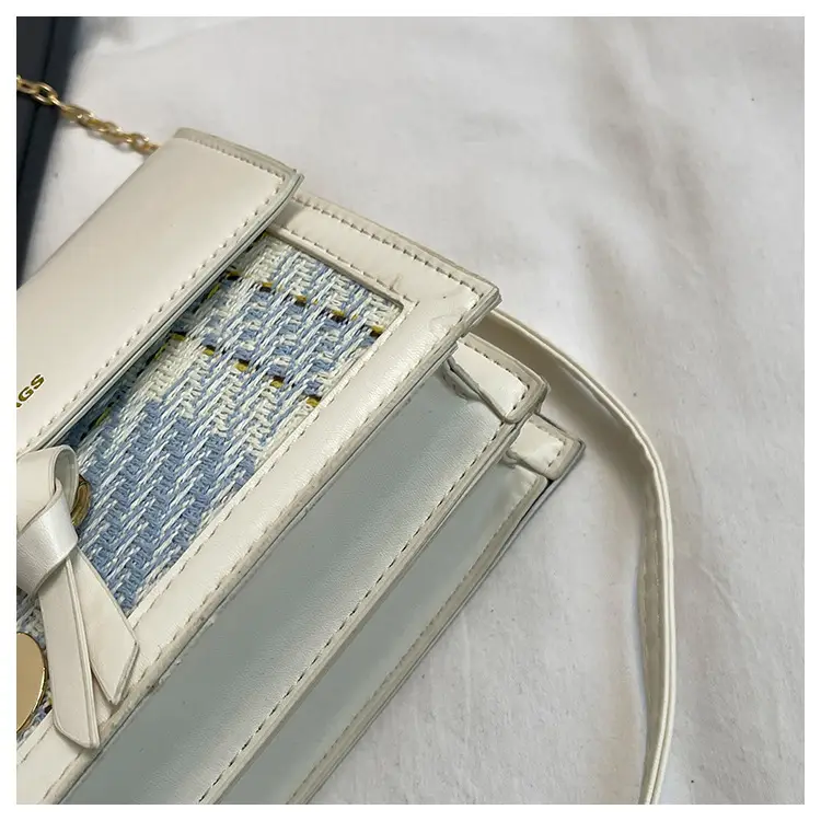 Women Plaid Bag Black Gold Chain 2024 Spring Summer — feature 9