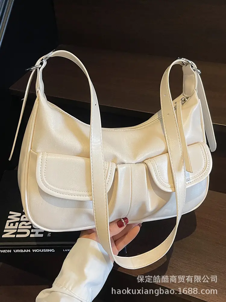 Gold Leather Shoulder Bag for Women 2025 - Image 2
