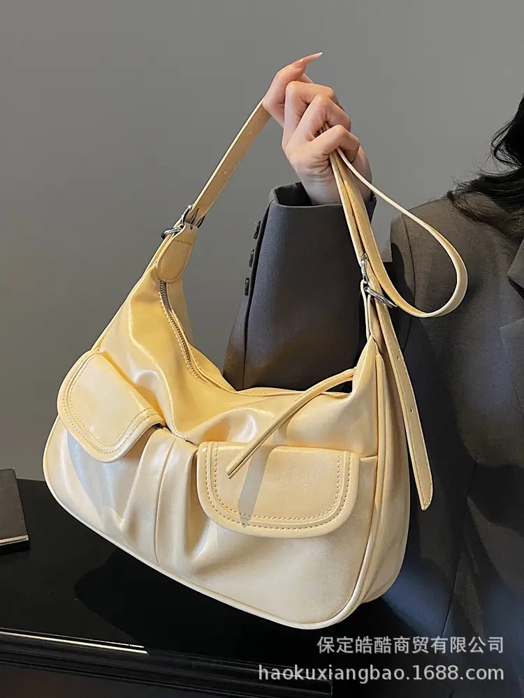 Gold Leather Shoulder Bag for Women 2025 - Image 3