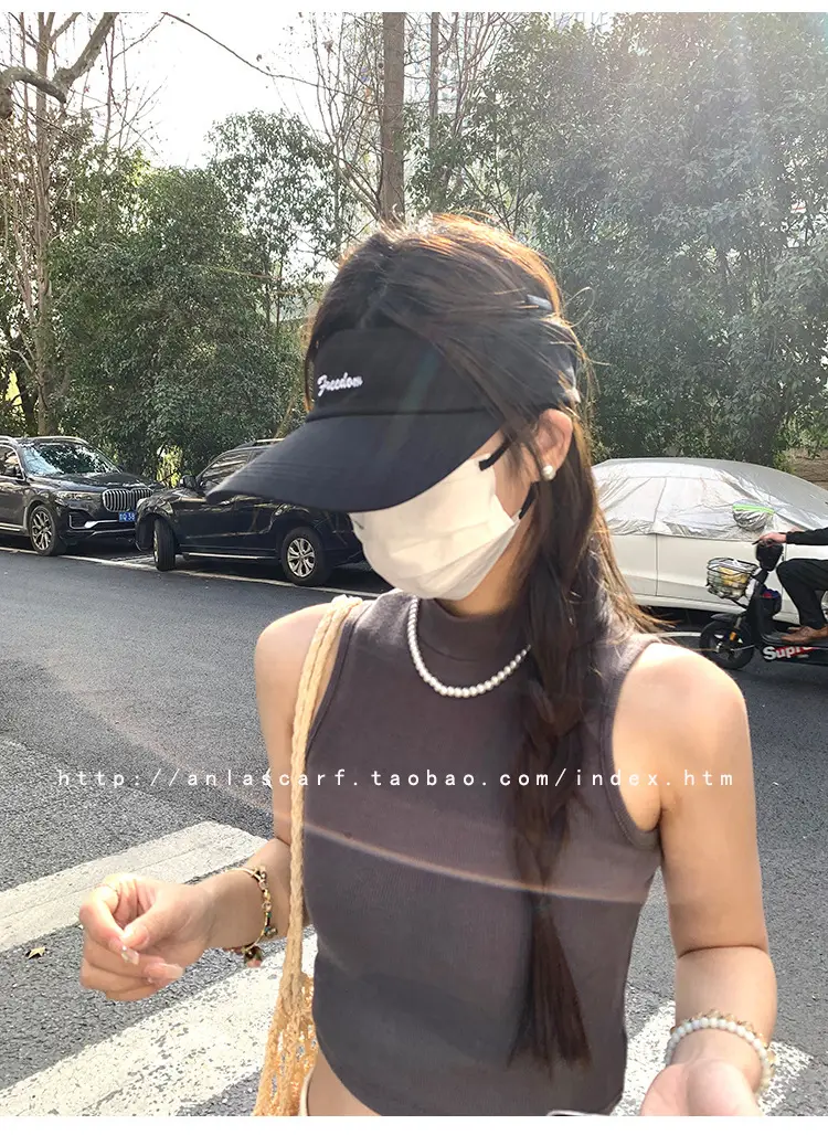 Women Gray Baseball Visor Cap Running Sun Hat — feature 8