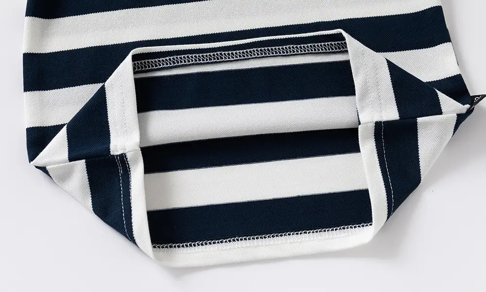 Boys Striped Polo T-Shirt Navy White 2025 — feature 10
