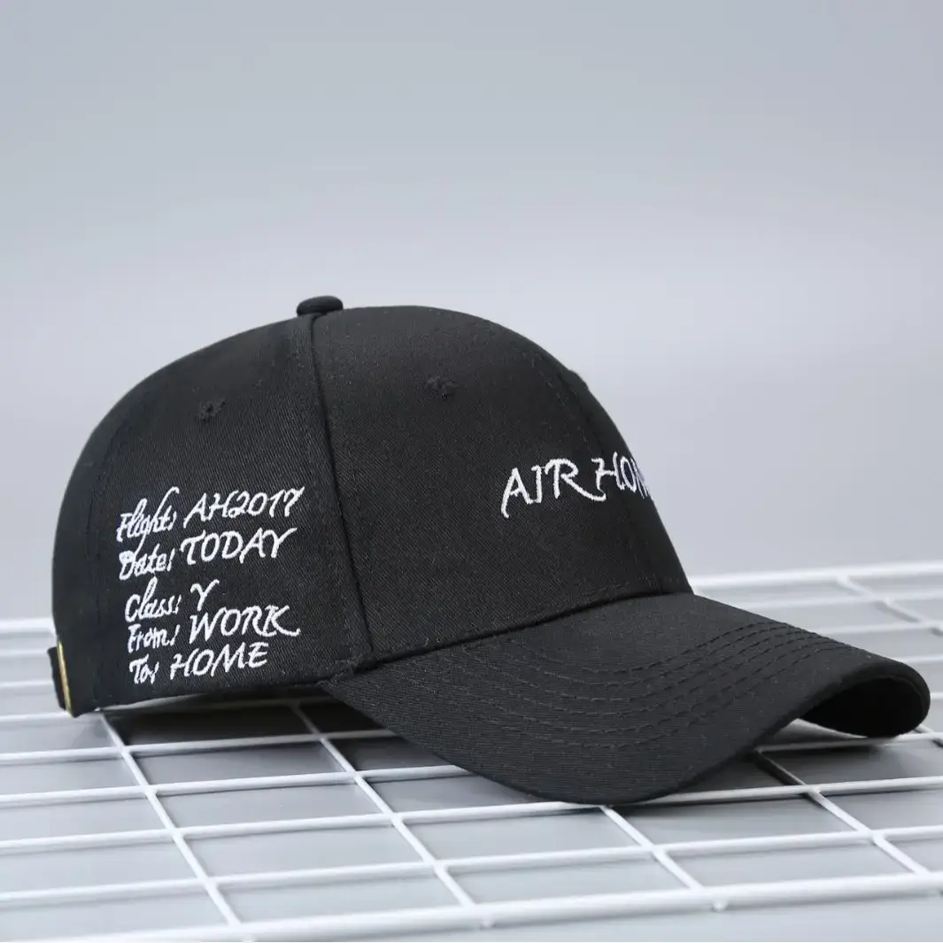 Men Women Air Hopper Cap Black Embroidered - Image 5