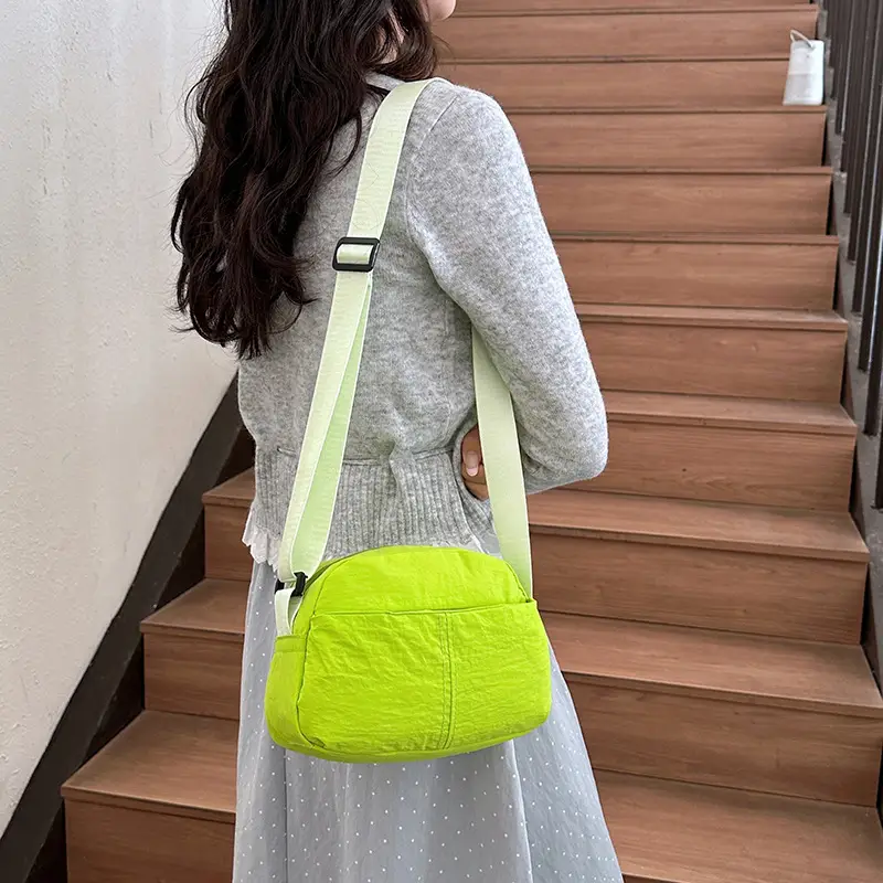 Small Square Canvas Shoulder Bag for Women Men