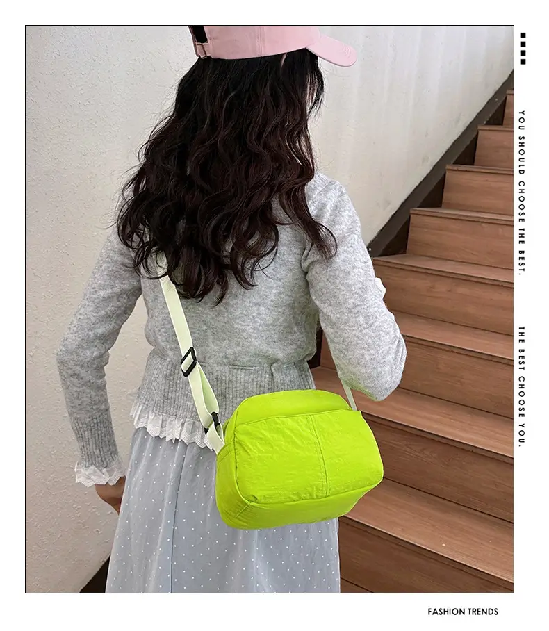 Small Square Canvas Shoulder Bag for Women Men — feature 1