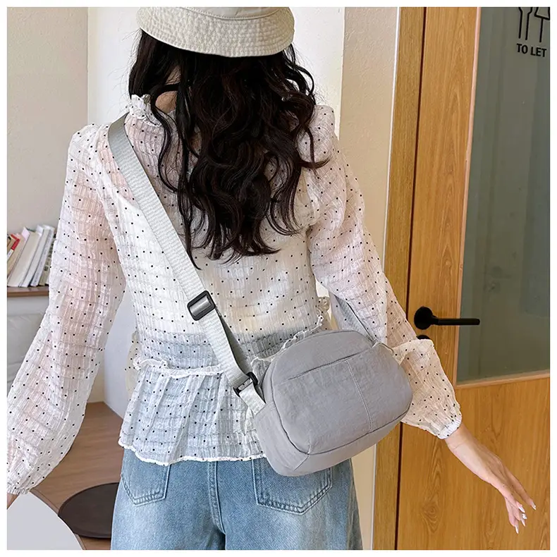 Small Square Canvas Shoulder Bag for Women Men — feature 31