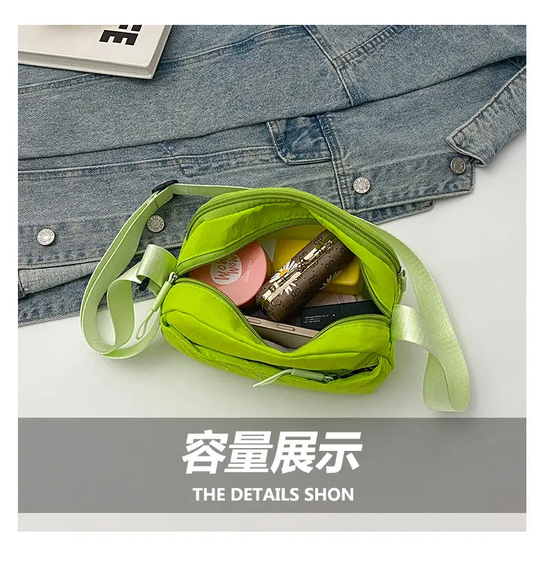 Small Square Canvas Shoulder Bag for Women Men — feature 7
