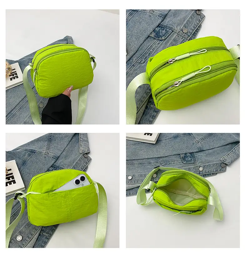 Small Square Canvas Shoulder Bag for Women Men — feature 8