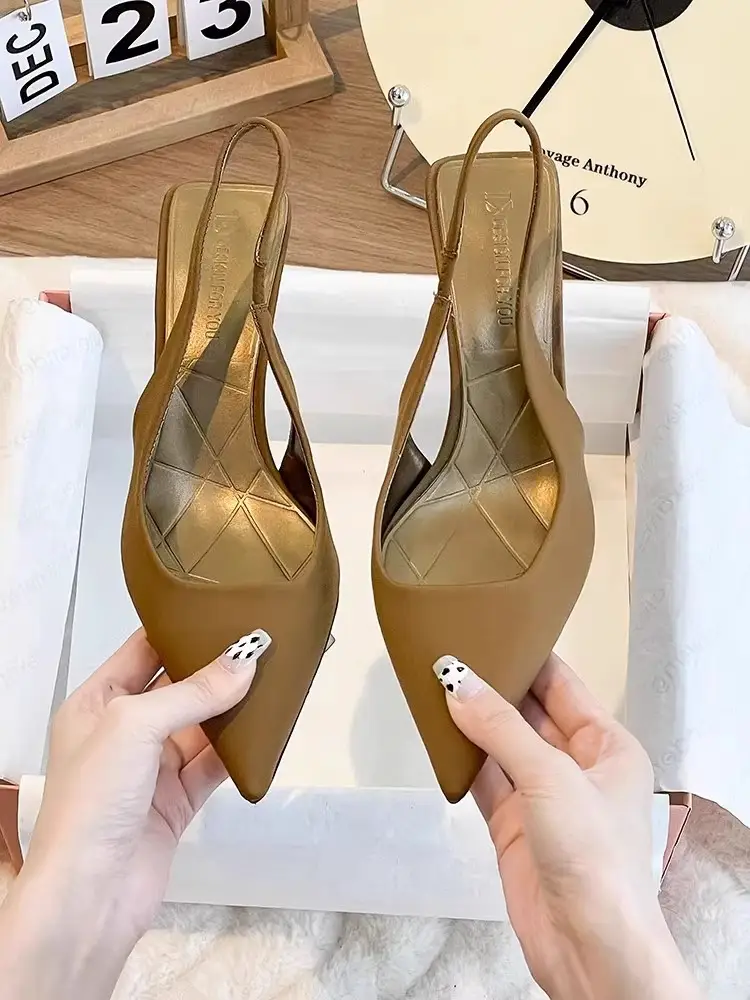 French Style Peep Toe Stiletto Heels Pink — feature 5
