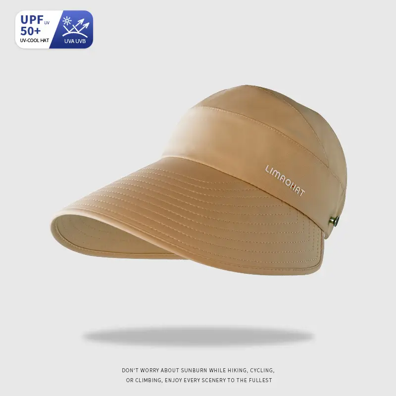 Women Ice Silk Open Top Sun Hat Large Circumference