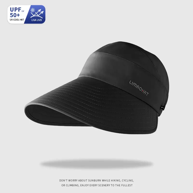 Women Ice Silk Open Top Sun Hat Large Circumference